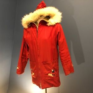 Vintage authentic red parka